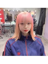 インク 渋谷(INK.)&nbsp;ピンク×ホワイトベージュアンブレラカラー