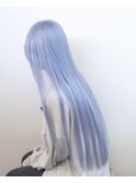 アイスブルー#ダブルカラー#スーパーロング #ケアブリーチ#豊橋