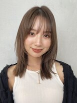 ノイ(noi)&nbsp;顔周りレイヤーカットグレージュカラーくびれボブベージュカラー