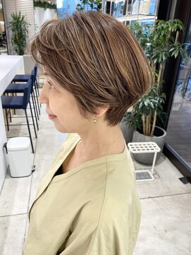 ステアケース 武蔵小杉店(stair:case) 大人くびれショート/白髪ぼかしハイライト/髪質改善30代40代50代