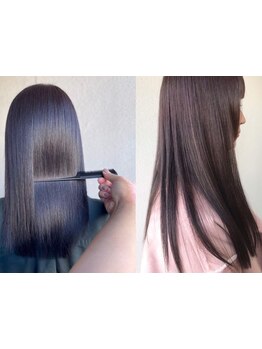 自然なストレートに仕上がるのはもう当たり前！短時間で【圧倒的ツヤ】が手に入るダメージレスなヘアに…☆