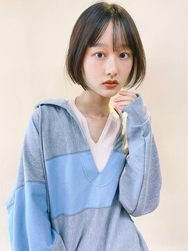 スニュウ(snuw) 似合わせカットボブ小顔カットグレージュミルクティ