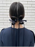 20代30代ゆるふわ♪お呼ばれ大人っぽねじり編みツインアレンジ