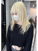 ラニヘアサロン(lani hair salon)&nbsp;ブロンドカラー×レイヤーカット/ハイトーン/ケアブリーチ/