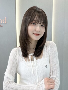 ロンド ブランシュ 錦糸町北口(Lond blanche) オリーブグレー顔周り前髪韓国ショートボブ/錦糸町