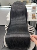 ロングヘアー艶感ブルーグレージュカラー　赤坂見附