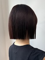 ラフ 新宿(Laff) 切りっぱなしボブ ミニボブ 黒髪スタイル 髪質改善 縮毛矯正