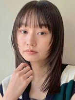 ガーデン 銀座(GARDEN)&nbsp;顔周りレイヤー/ミディアム/艶ブラウン/髪質改善/縮毛矯正/銀座