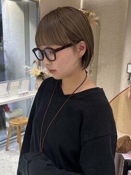 マイル 渋谷(mile) 【SATSUKI】コンパクトショートボブ | ヘーゼルベージュ