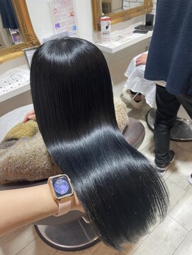 アルーシェ 錦糸町店(Alushe) 黒染めを使わないブルーブラック【髪質改善　錦糸町】