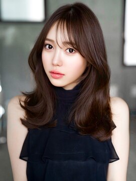 レノラ 本町(LENORA) ☆大人ガーリーダークアッシュミディアムレイヤーカット韓国ヘア