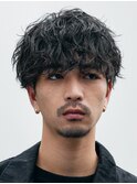 原宿メンズパーマツイストスパイラルパーマッシュウルフカット