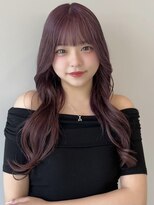 ソラ 広尾店(SORA)&nbsp;ロングヘア/ピンクパープル/顔周りカット