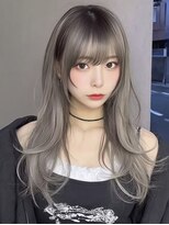レア 新越谷(LEA) 韓国風ハイトーンレイヤー × グレージュ