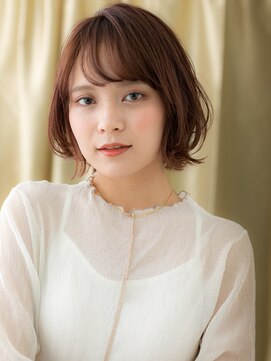 カバーヘアアンドスパ ブリス 浦和(COVER HAIR&SPA bliss) ミルクティーブロンドブリーチなし外ハネくびれミディ30代323Z