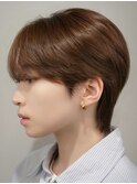 ナチュラルシースルーマッシュ韓国ラウンドマッシュブラウン