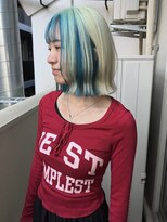 ジェスター(JESTER)&nbsp;〈atsuno〉ホワイトブロンドとターコイズカラー
