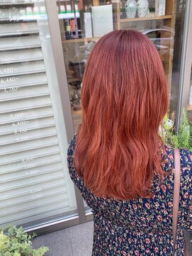 ネオリーブ アンド 渋谷店(Neolive &) 韓国風オレンジブラウンレイヤー