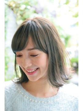 ミーケ(miike) 【miike】オリーブベージュ×くびれ外ハネボブ