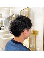 オーロ 緑地公園店(ORO)&nbsp;黒髪パーマ　かき上げヘア