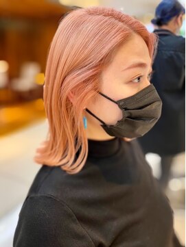 フリップビーアヴェダ(FLIP B AVEDA) ハイトーン×ボブ×ケアブリーチ×本八幡×ピンク