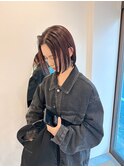 bob×ボルドーカラー/チェリーブラウン