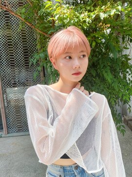 アンバー 池袋(amber) 切りっぱなしボブ/美髪/ピンクブラウン[池袋駅]