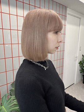 ペレ 渋谷(PELE) 切りっぱなしボブ/エアリーロング/美髪/ピンクブラウン/渋谷