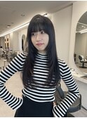 博多/福岡/韓国ヘア/前髪顔周りカット/レイヤー/暗めカラー