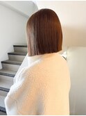 大平/切りっぱなしボブベージュ縮毛矯正髪質改善前髪吉祥寺20代