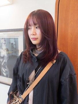 ベンジー オウン 代々木上原店(benji own) ボルドー　顔まわりレイヤー