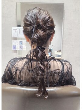 リップル(Ripple) 【海浜幕張 Ripple】ゆる編み下ろし×12mmベロアリボン