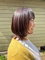 エヌヨンブンノイチ 茅ヶ崎(n1/4)&nbsp;30代40代50代ミディアムレイヤーカット小顔前髪あり白髪染め