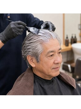 ハハカラー 安城店の写真/白髪を整えて、清潔感アップ。忙しい大人男性にも通いやすい白髪染め専門店
