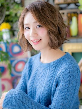 カバーヘア イヴ 戸頭店(COVER HAIR EVE) *EVE戸頭*アシンメトリーな前下がりボブ