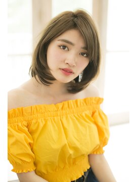 ラエティティア ロコ 刈谷店(Laetitia loco) 前上がりナチュラルミディアム★ライムベージュ