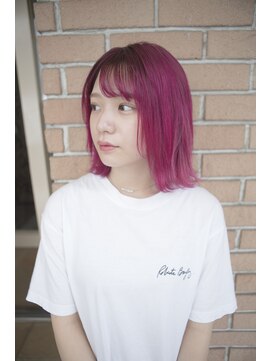 サロンドミルク 原宿(salon de MiLK) 【salon de MiLK 原宿】アクセントカラーオンラズベリーピンク