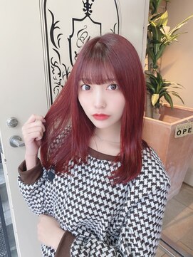 サロンドミルク 原宿(salon de MiLK) 【salon de MiLK 原宿】透明感×チェリーレッド