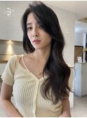 憧れ韓国女優ヘア/前髪なしロングヘア/レイヤーカット/地毛風