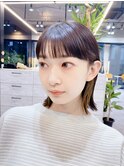 ☆ワイドバング外ハネインナーカラー大人前髪