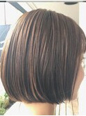 透明感ショコラブラウンボブ◎