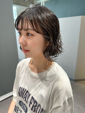 アム(amu) ボブパーマ/パーマボブ/くせ毛パーマ/くせ毛風パーマ/前髪パーマ