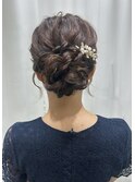 ふわふわシニヨン♪／結婚式お呼ばれヘア/参列ヘア/二次会ヘア