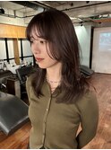 【あきら】ミディアムレイヤーカット韓国ヘア顔まわりカット