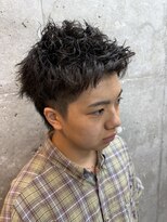 デフカッヅ 北千住(DEF CUTZ) スパイキーショート×ピンパーマ