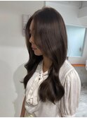 マロンブラウン/バイカルテトリートメント/ロングレイヤーカット