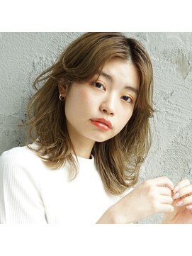 モンド ヘアクリエーション 和田店(monde hair creation) 【monde】グレージュカラー×ウェーブヘア