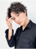 フェザーパーマ×センターパート◎韓国風マッシュ