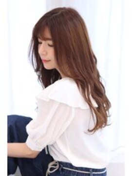 ツヤ感ロング/明るめベージュカラー