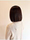 大人艶ブラウンの王道ストレートボブ